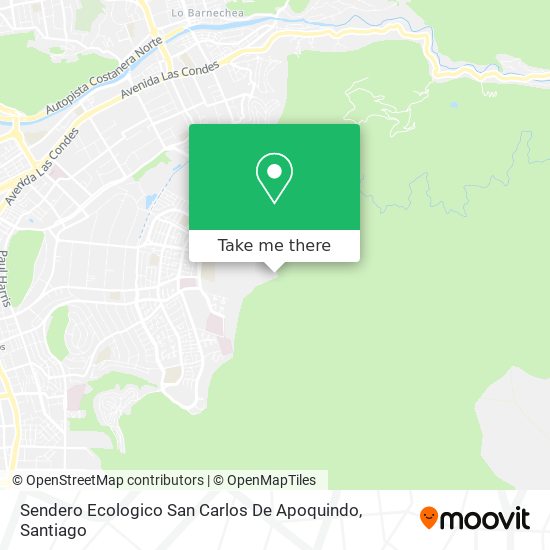 Sendero Ecologico San Carlos De Apoquindo map