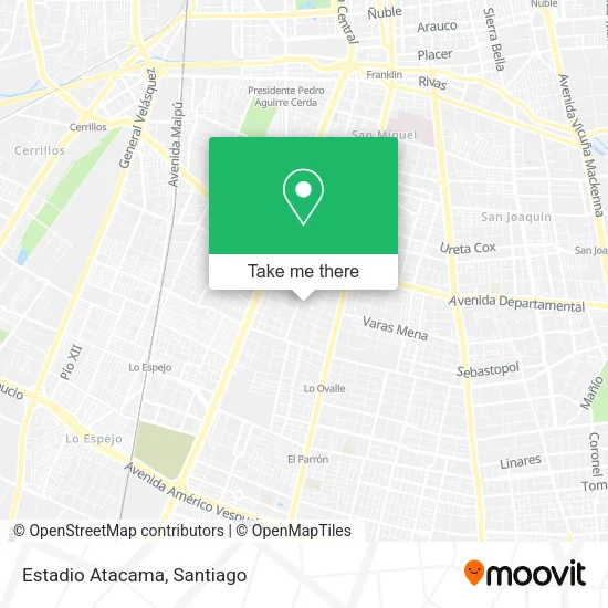 Estadio Atacama map