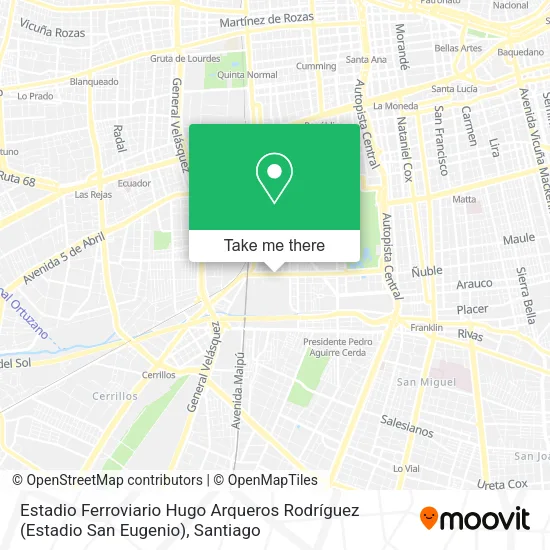 Estadio Ferroviario Hugo Arqueros Rodríguez (Estadio San Eugenio) map