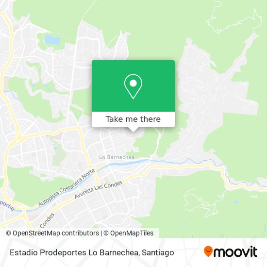 Estadio Prodeportes Lo Barnechea map