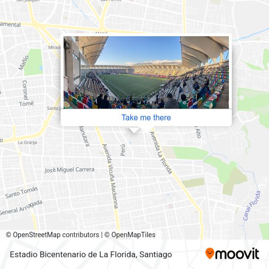 Estadio Bicentenario de La Florida map