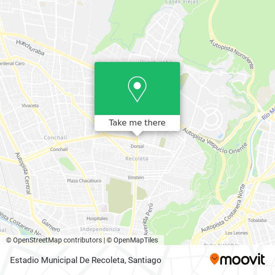 Estadio Municipal De Recoleta map