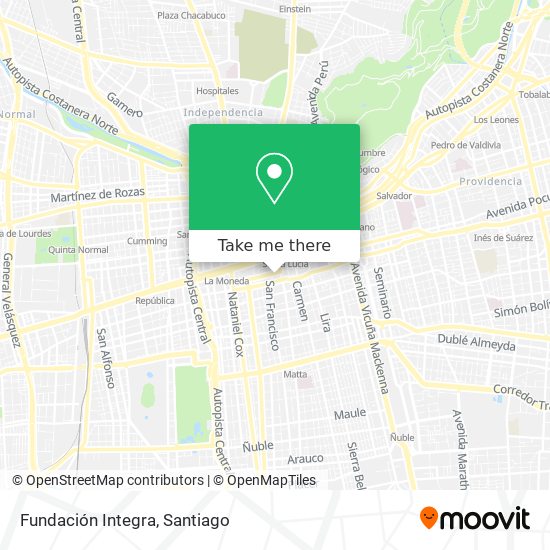 Fundación Integra map
