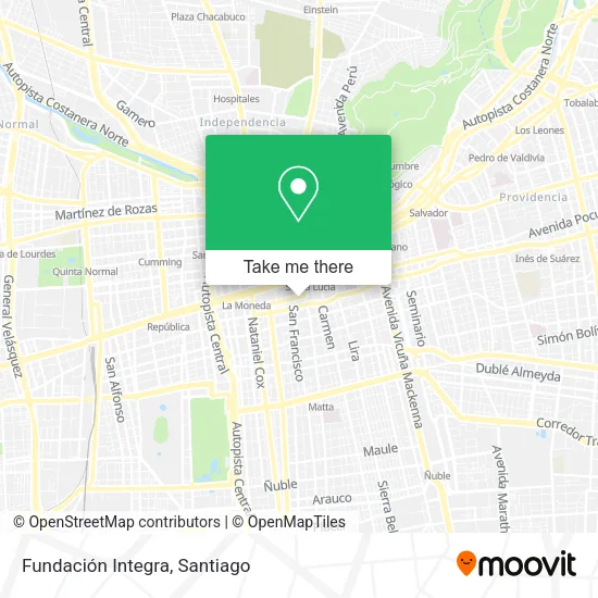 Fundación Integra map