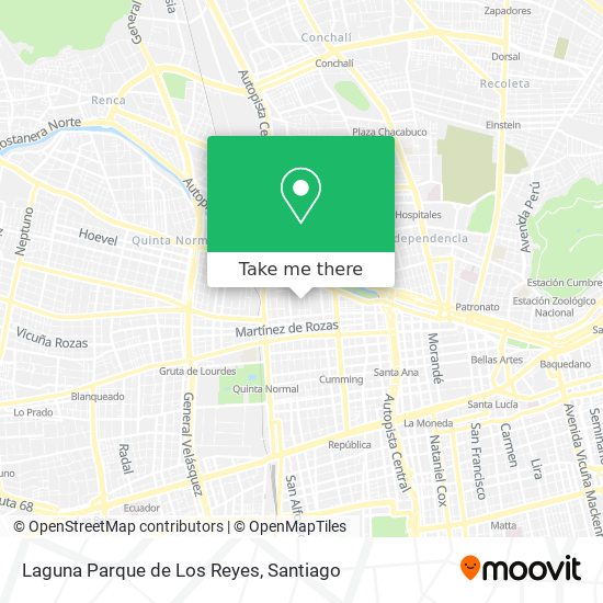 Laguna Parque de Los Reyes map