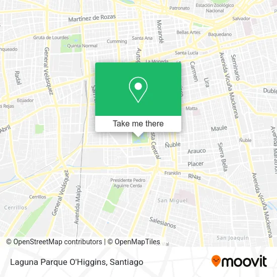 Laguna Parque O'Higgins map