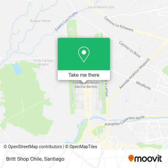 Mapa de Britt Shop Chile