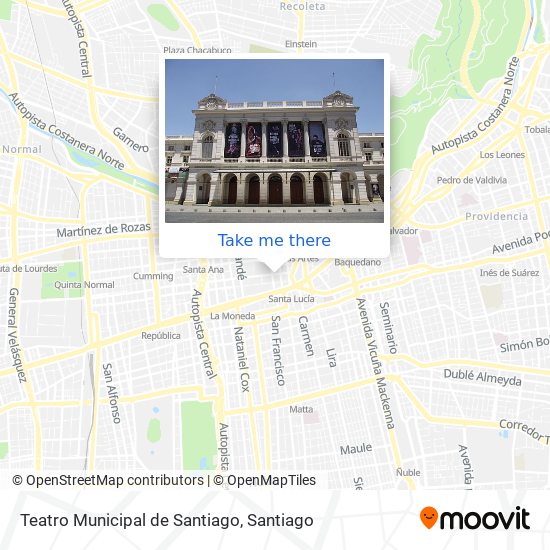 Teatro Municipal de Santiago map