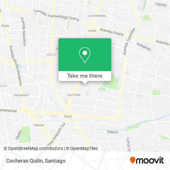 Cocheras Quilín map