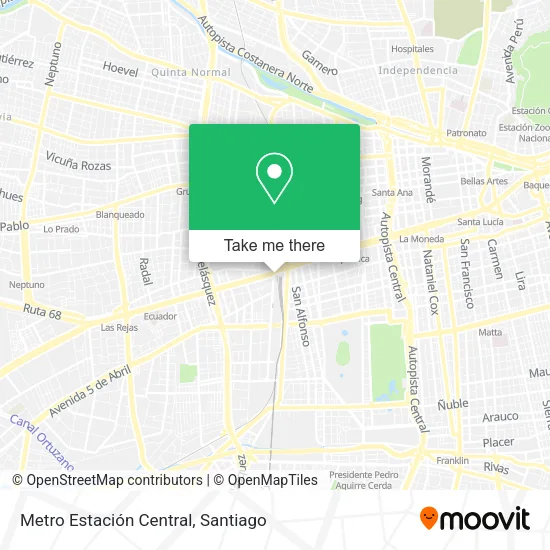 Metro Estación Central map