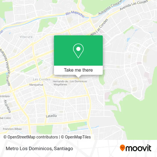 Metro Los Dominicos map