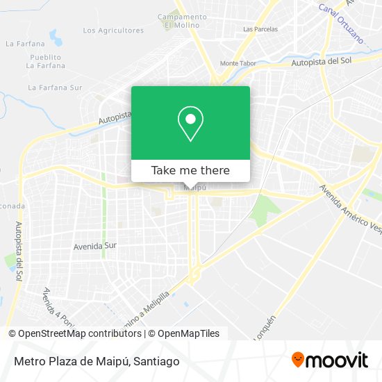 Metro Plaza de Maipú map