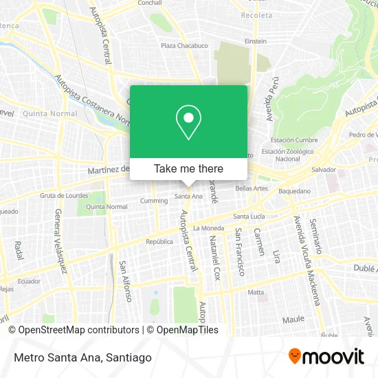 Metro Santa Ana map
