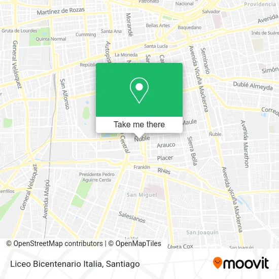 Liceo Bicentenario Italia map