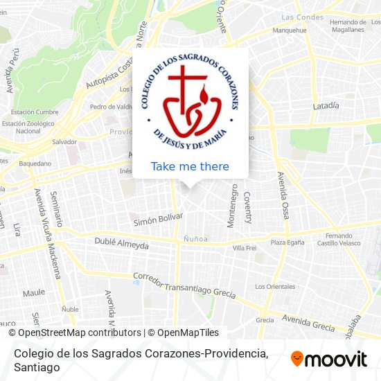 Colegio de los Sagrados Corazones-Providencia map