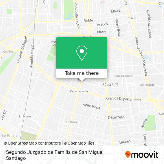 Segundo Juzgado de Familia de San Miguel map