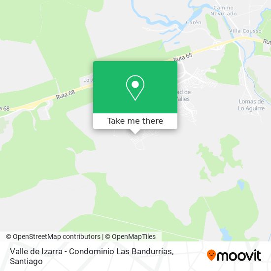 Valle de Izarra - Condominio Las Bandurrias map
