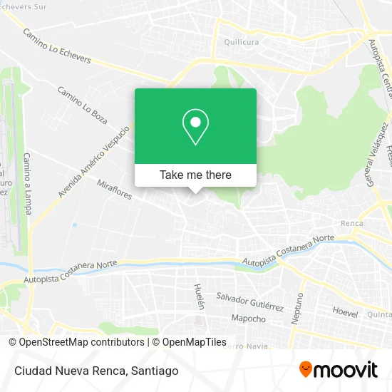 Ciudad Nueva Renca map