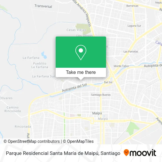 Parque Residencial Santa María de Maipú map
