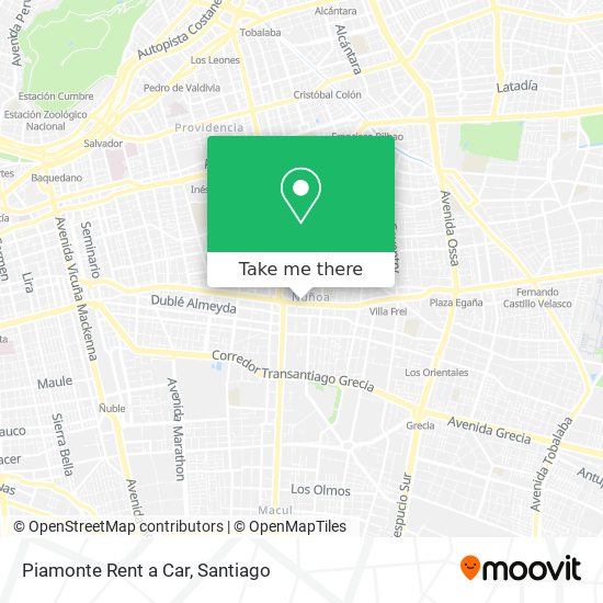 Piamonte Rent a Car map