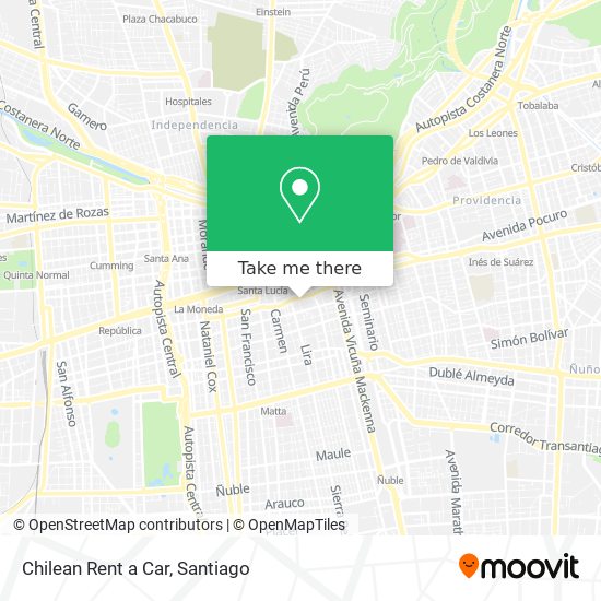 Chilean Rent a Car map