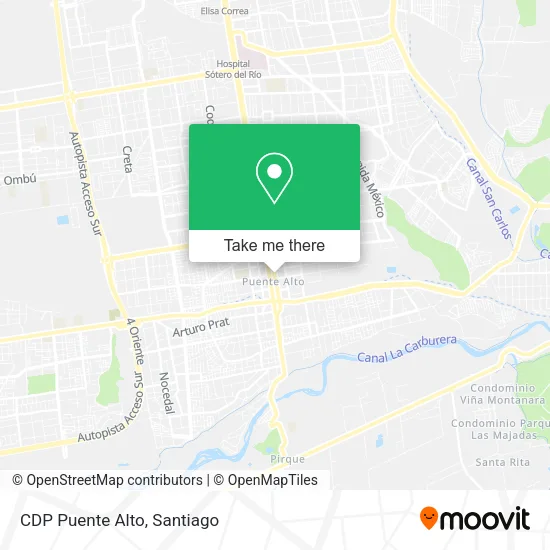 Mapa de CDP Puente Alto