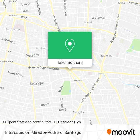 Interestación Mirador-Pedrero map