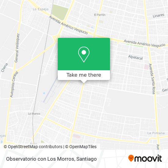Mapa de Observatorio con Los Morros