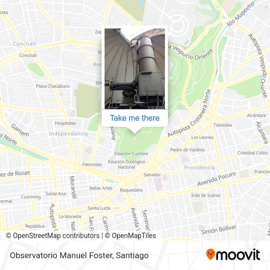Observatorio Manuel Foster map