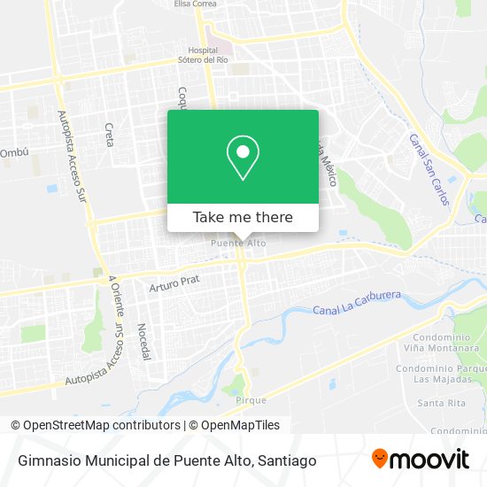 Mapa de Gimnasio Municipal de Puente Alto