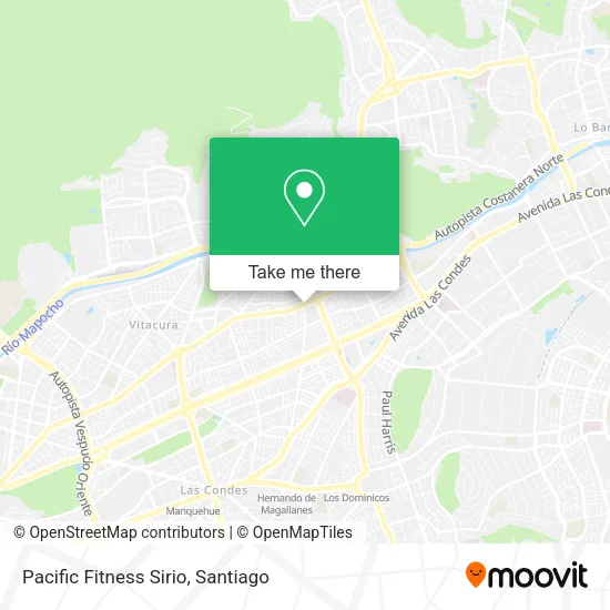 Pacific Fitness Sirio map