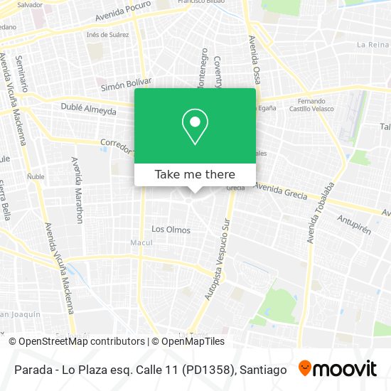 Parada - Lo Plaza esq. Calle 11 (PD1358) map