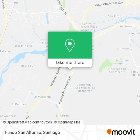 Fundo San Alfonso map
