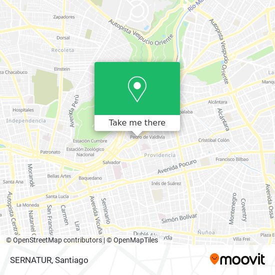SERNATUR map