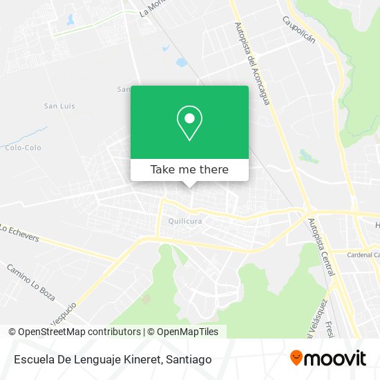 Escuela De Lenguaje Kineret map