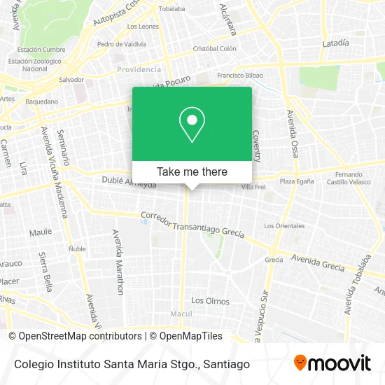 Colegio Instituto Santa Maria Stgo. map