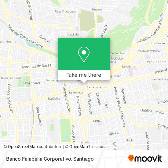 Mapa de Banco Falabella Corporativo