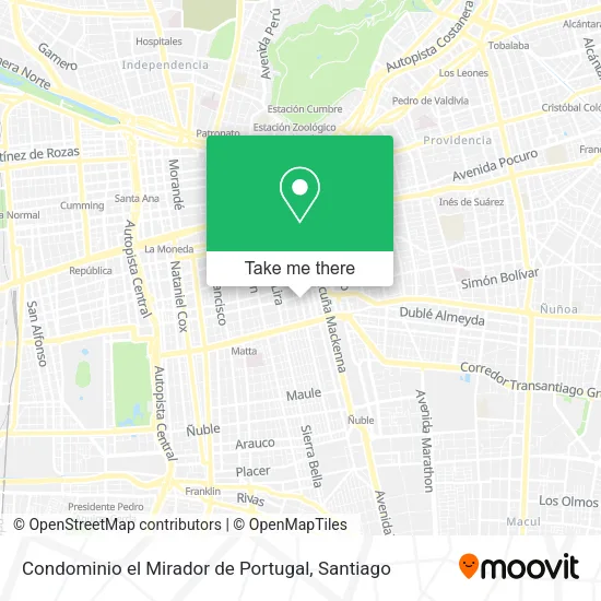 Condominio el Mirador de Portugal map