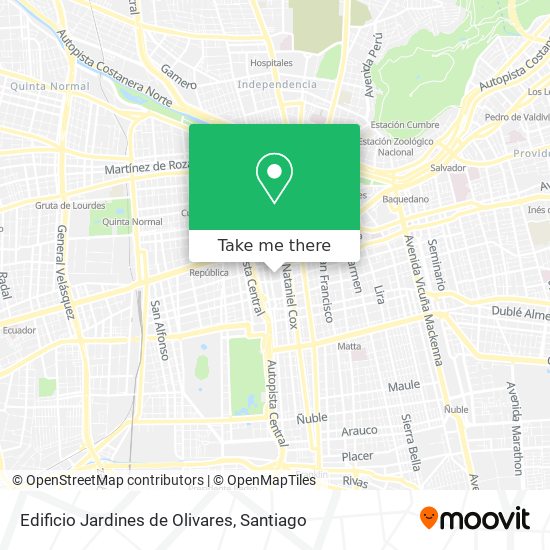 Mapa de Edificio Jardines de Olivares