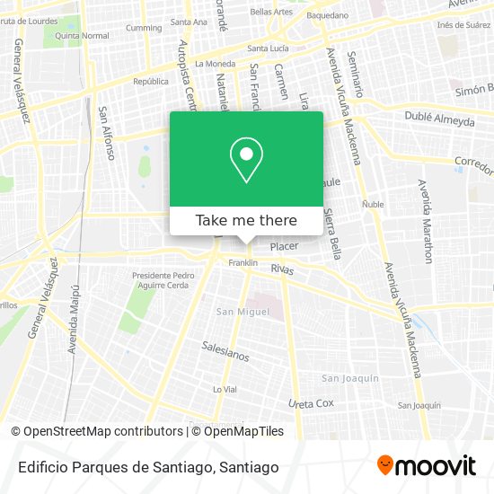 Edificio Parques de Santiago map