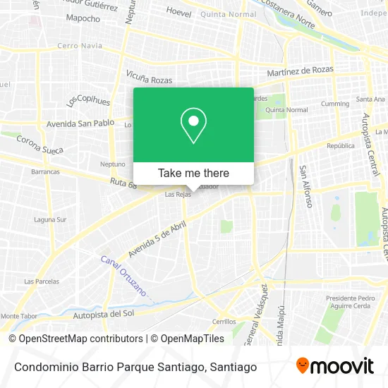 Condominio Barrio Parque Santiago map
