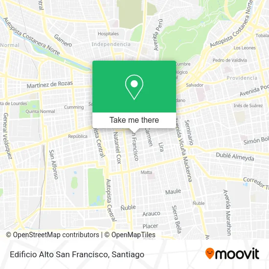 Edificio Alto San Francisco map