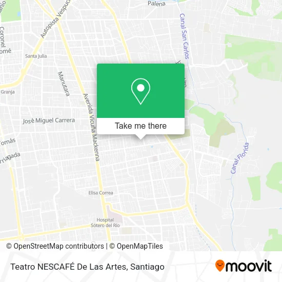 Teatro NESCAFÉ De Las Artes map