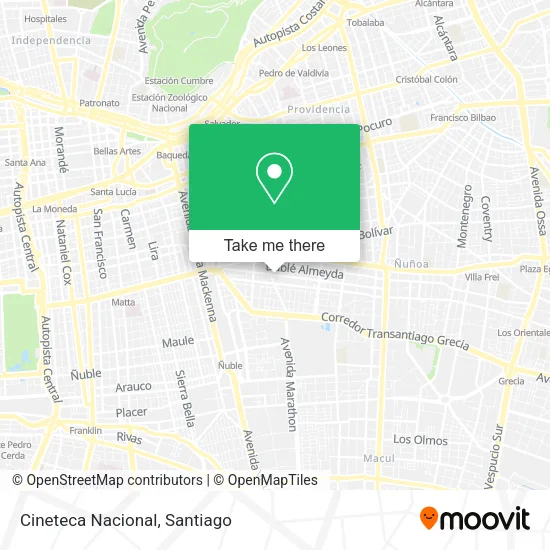 Cineteca Nacional map