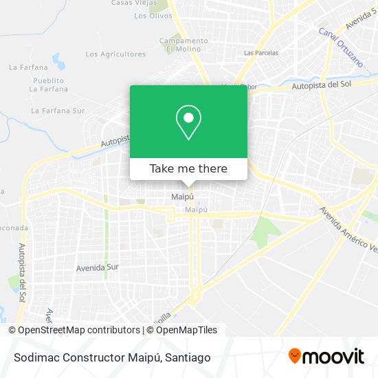 Sodimac Constructor Maipú map