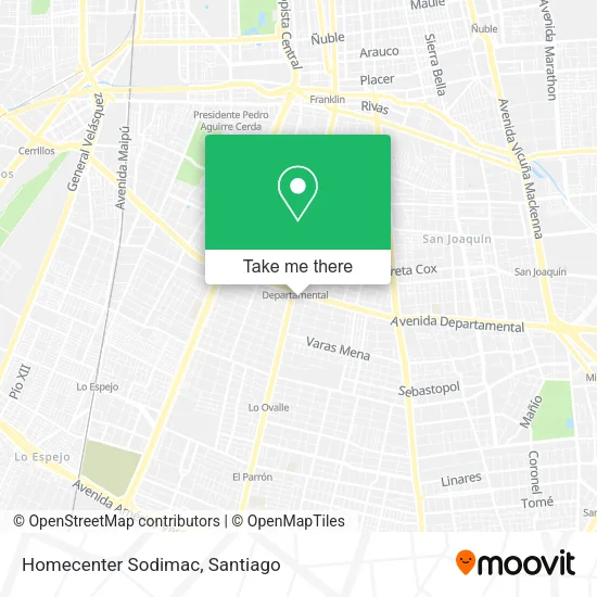Homecenter Sodimac map