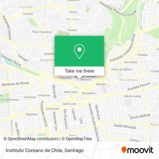 Instituto Coreano de Chile map