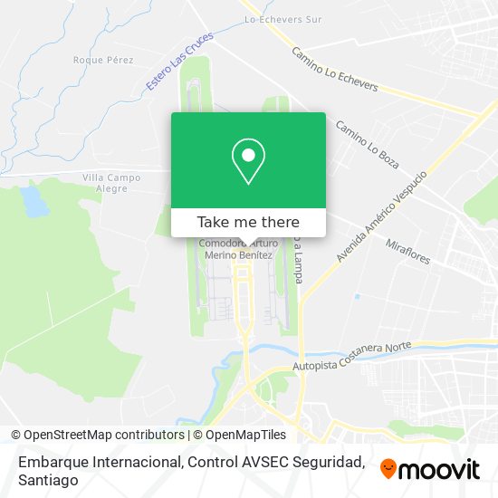 Embarque Internacional, Control AVSEC Seguridad map