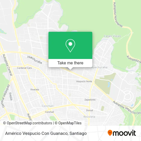 Américo Vespucio Con Guanaco map