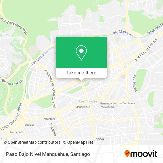 Paso Bajo Nivel Manquehue map